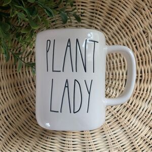 RAE DUNN PLANT LADY LL Green Clay Mug